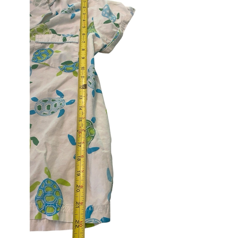 The Company Store Womens Large Pajama Short Set 100% Cotton Sea Turtle Button - Picture 8 of 11
